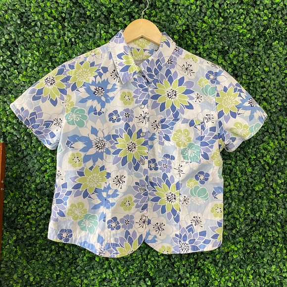 Liz Claiborne Sport Denim floral top - Picture 3 of 8
